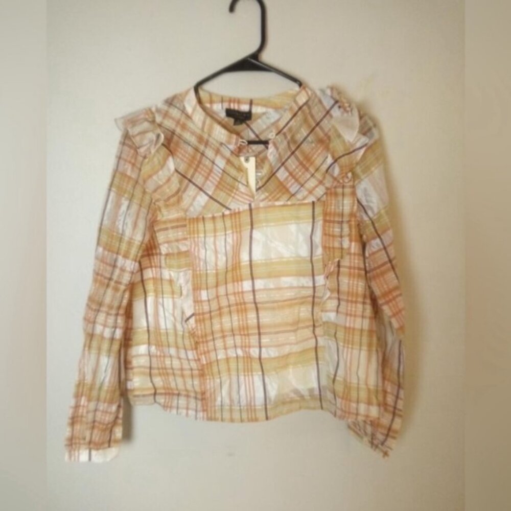 NWT Anthropologie Lined lovely peasant top